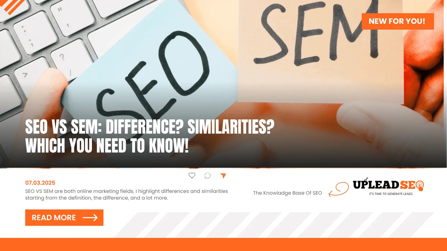 Side-by-side comparison of search engine optimization (SEO) and search engine marketing (SEM) concepts, showing organic growth tactics versus paid advertising methods, including keyword research, content optimization, and pay-per-click frameworks